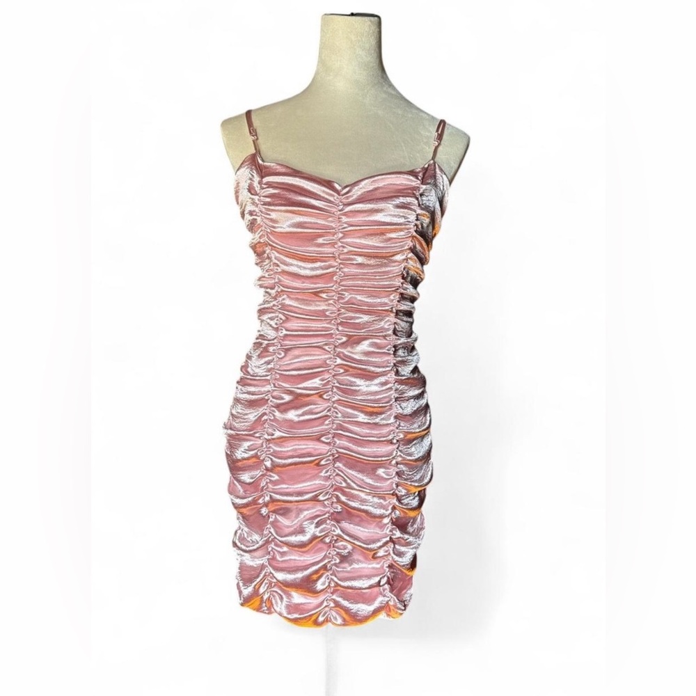 Urban Outfitters Pink Ruched Mini Dress